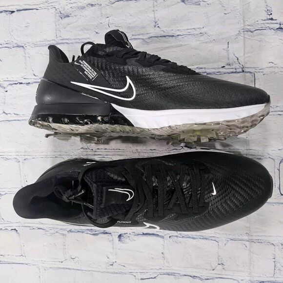 Nike MENS 8.5 WIDE Air Zoom Infinity Tour Golf Shoe Black White Volt CT0541 077 - Picture 5 of 10